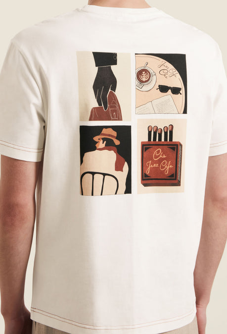 T-shirt Jazz Café - Ivoire