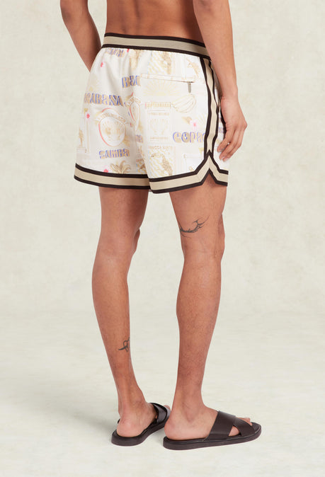 Short de bain Monte Cristo imprimé ballerine - Ivoire