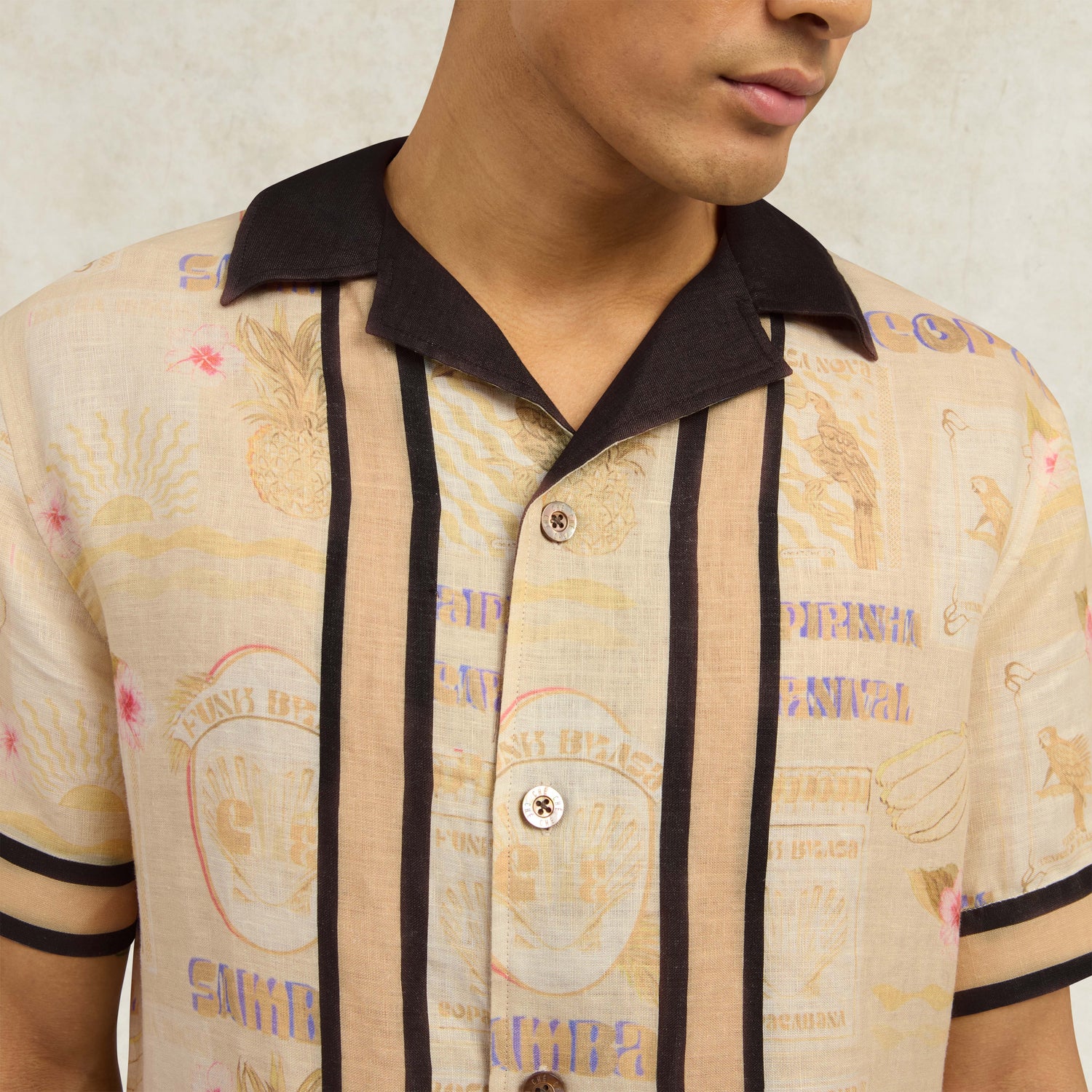 Monte Cristo Print Shirt - Ecru