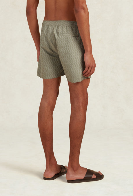 MOSAIC JACQUARD SWIMSHORT - SAGE