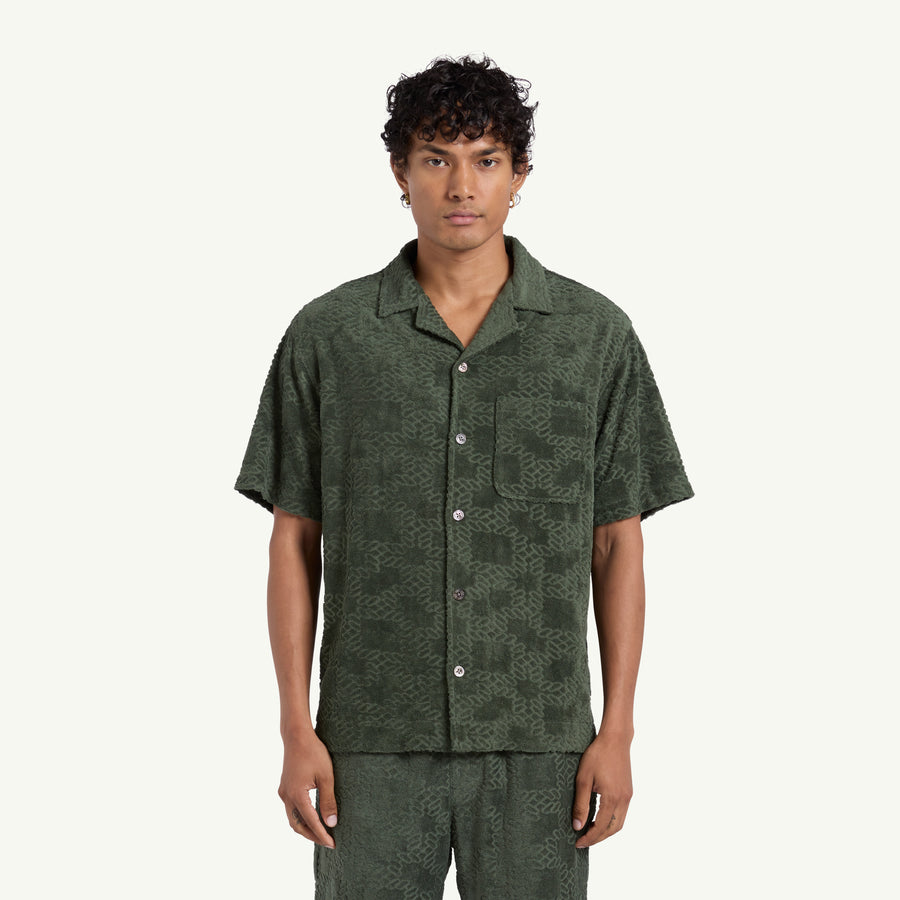 MOTOWN TERRY SHIRT - PINE GREEN