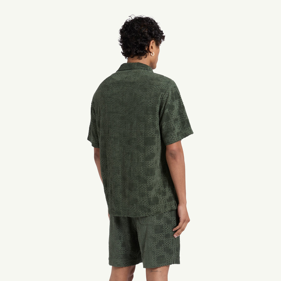 MOTOWN TERRY SHIRT - PINE GREEN