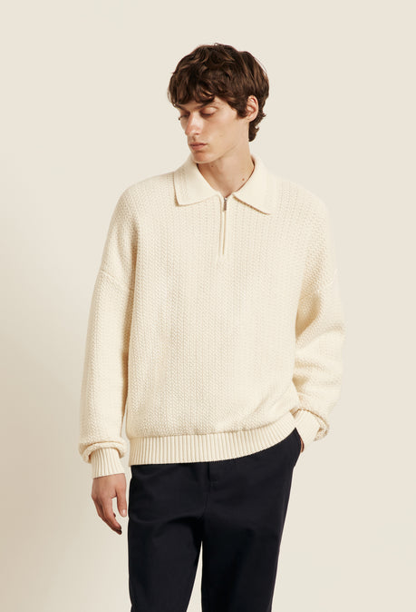 Orson Zip Jumper - Ecru