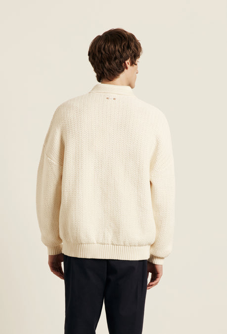 Orson Zip Jumper - Ecru