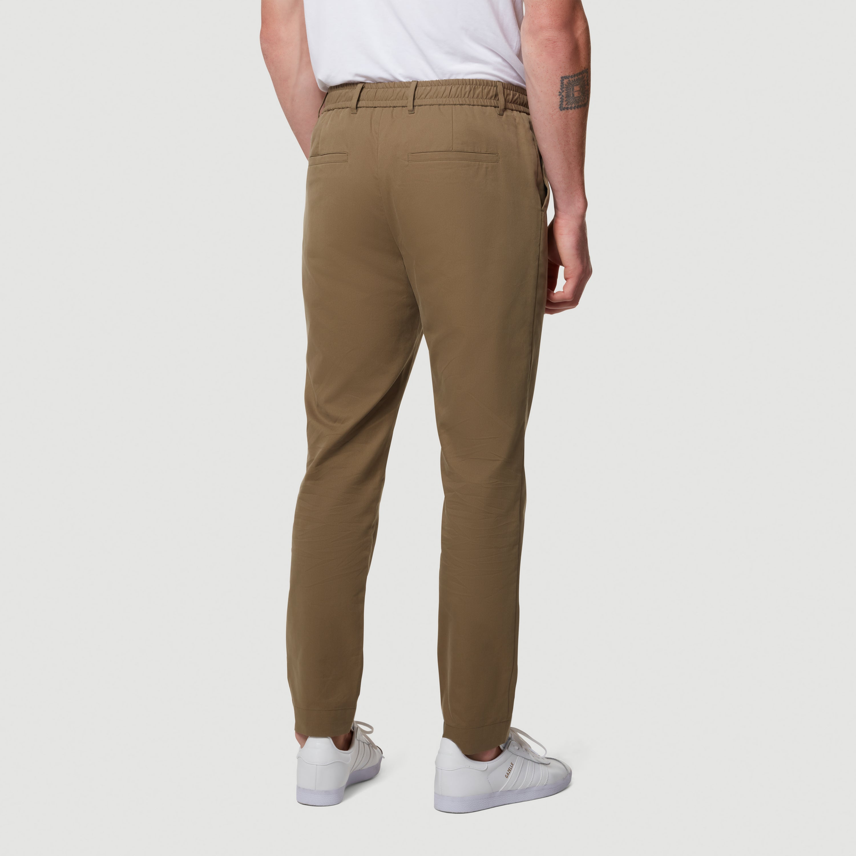 Cropped Pleated Chino Pants