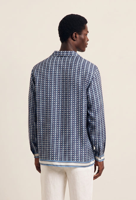 Pressoa Printed Shirt - Navy