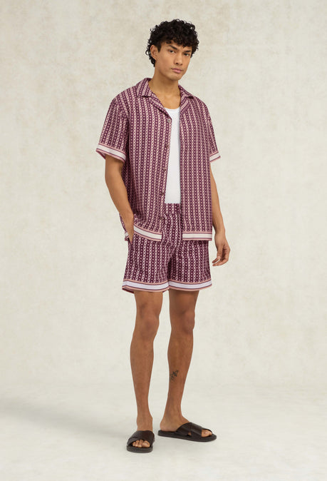 Pressoa Printed Swimshort - Red