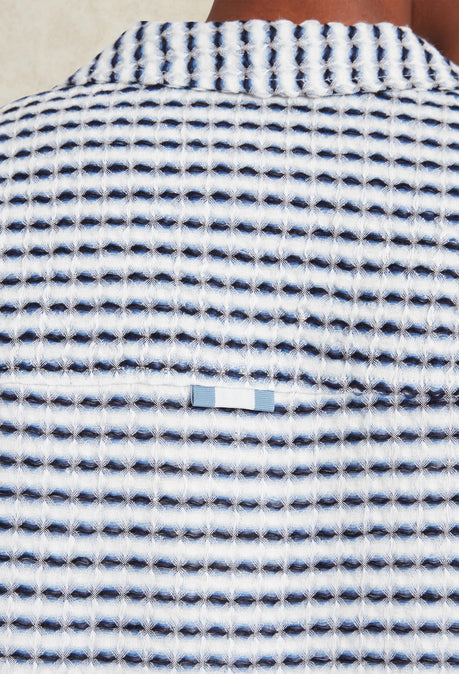 Chemise Riita en lin texturé - Bleu