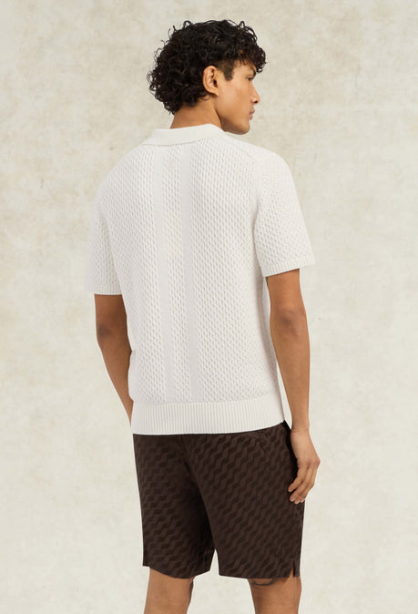 Santino Knit Polo - Ivory