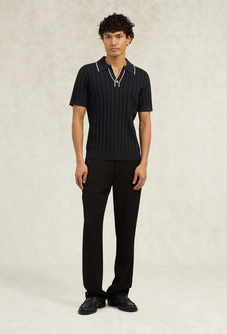 Polo col ouvert Scottie - Noir