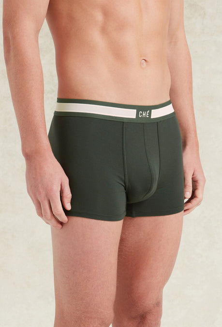 Signature Boxer Trunks 3 Pack - Pine Green