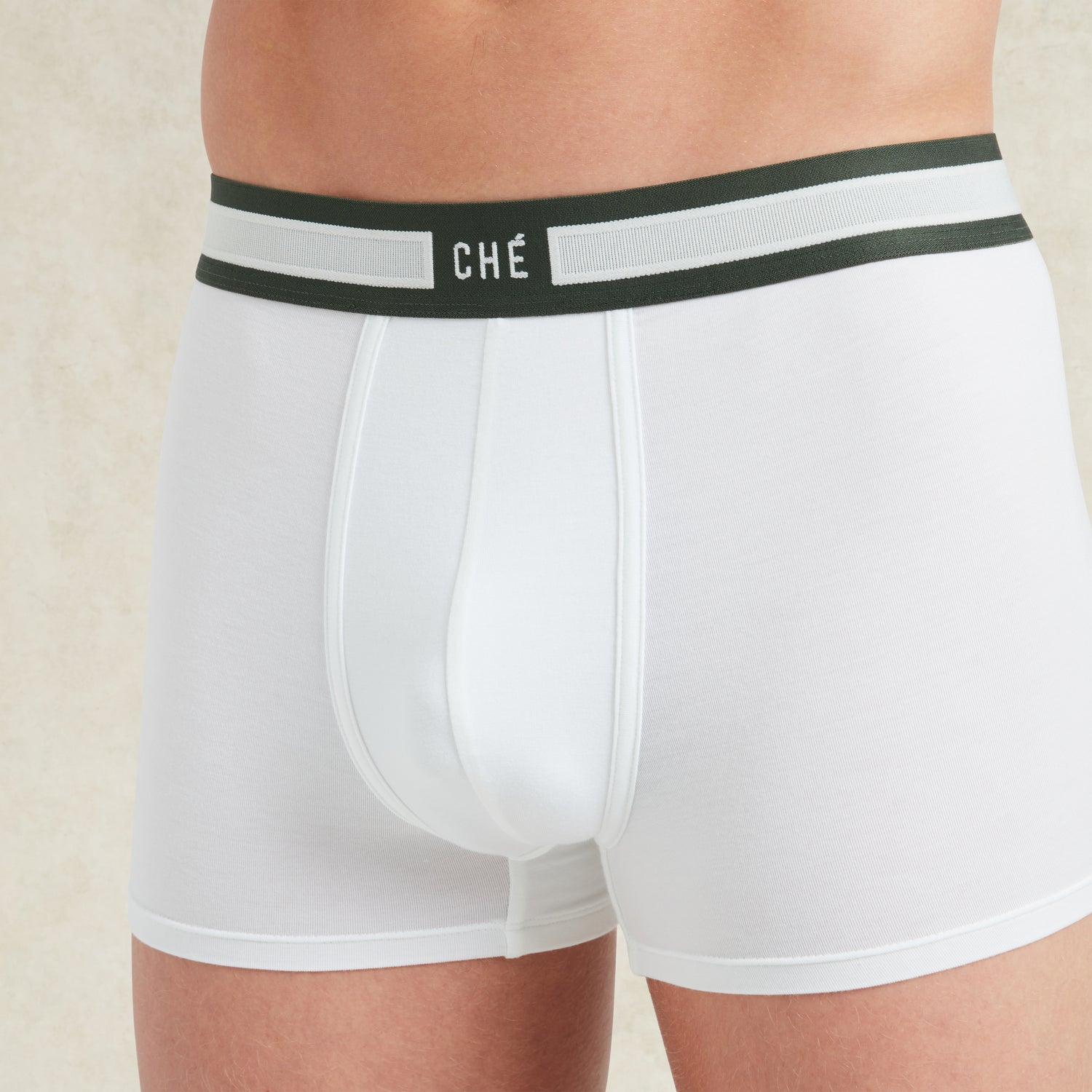 Signature Boxer Trunks - White/ Green