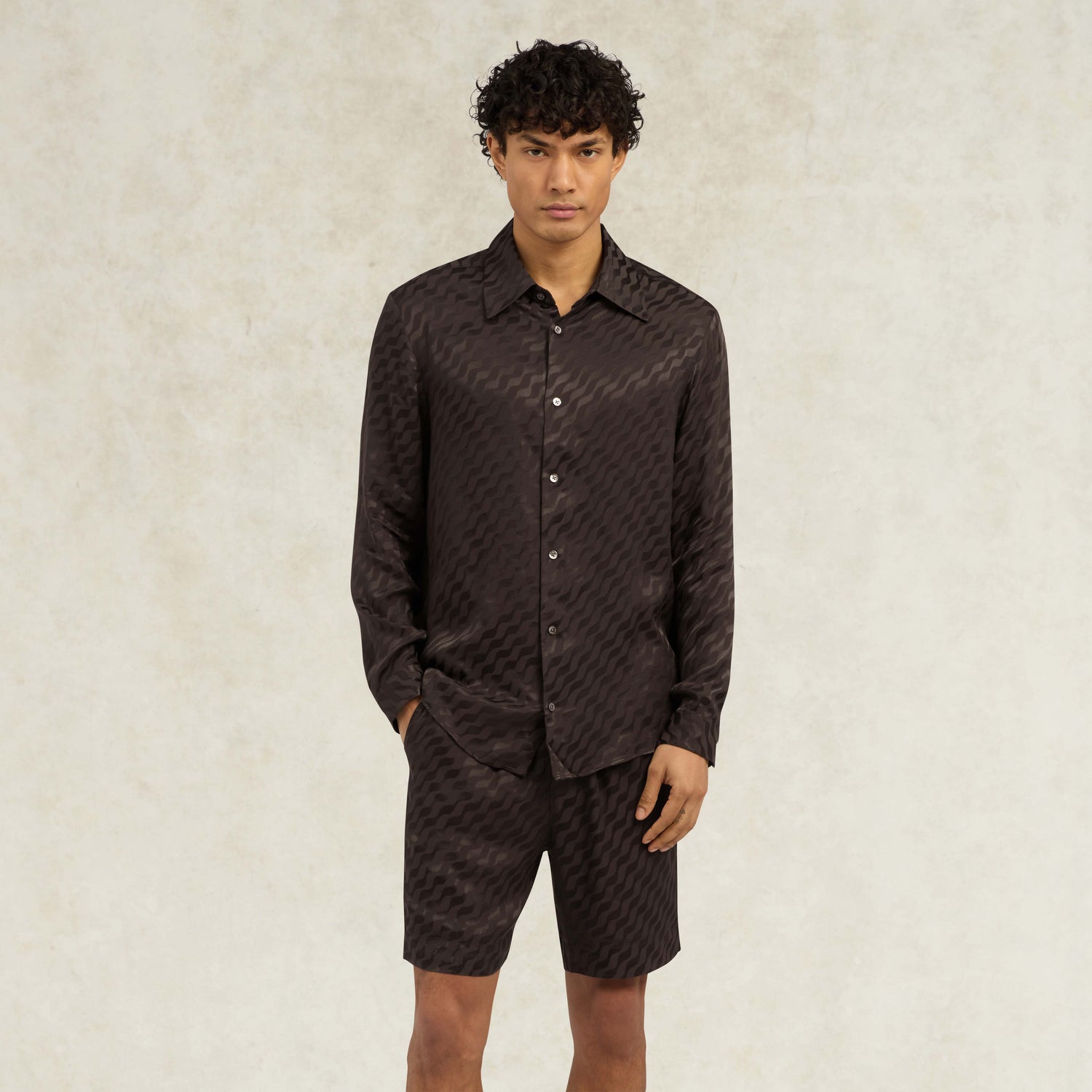 Tidello Long Sleeve Shirt - Chocolate Brown