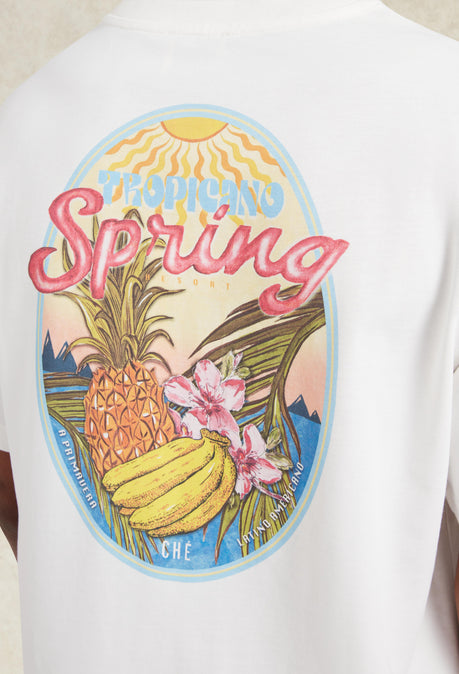 Tropicano Print T-Shirt - White